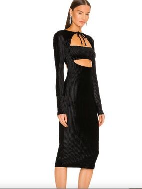 h:ours Fantasia Dress black velvet Revolve XS